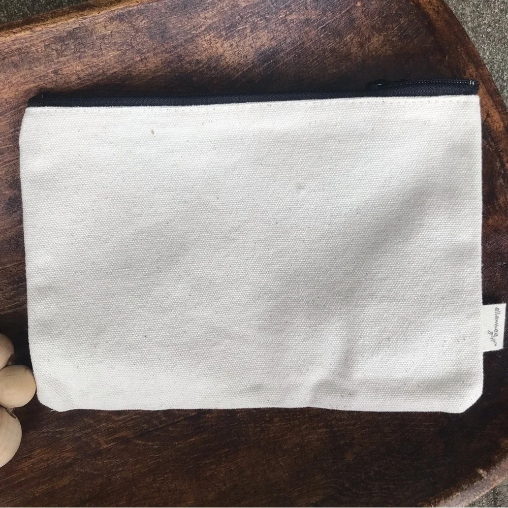 NWT Graphic Canvas Zipper Pouch | “Adult Version”